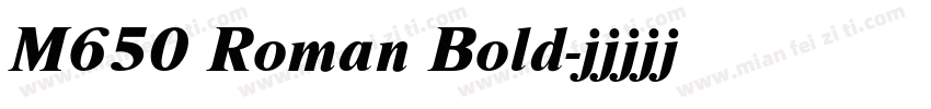 M650 Roman Bold字体转换